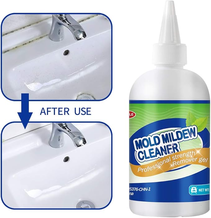 GELIVABLE Mold Mildew Cleaner Gel Household Cleaner for Wall Tiles Grout Sealant Bathroom Cleaning Home Kitchen Sinks Cleaning - 8 Fl.Oz(Pack of 1)