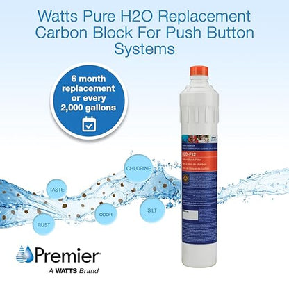 Watts Pure H2O Carbon Block Replacement Filter For Under Sink