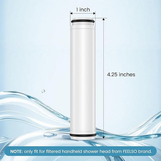 FEELSO Shower Filter for Handheld Shower Head, 4 Pack 15 Stage Replacement Filters for Hard Water Remove Chlorine and Harmful Substances