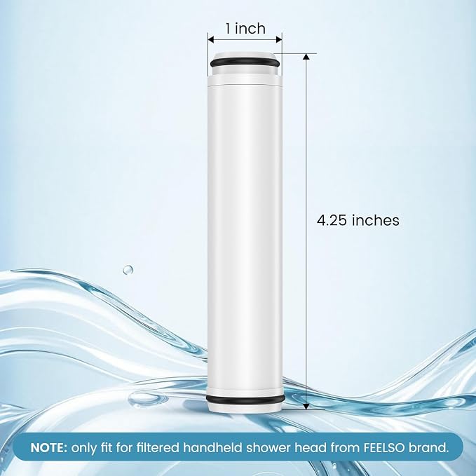 FEELSO Shower Filter for Handheld Shower Head, 6 Pack 15 Stage Replacement Filters for Hard Water Remove Chlorine and Harmful Substances