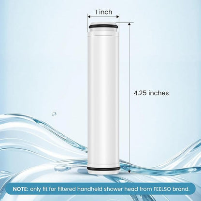 FEELSO Shower Filter for Handheld Shower Head, 6 Pack 15 Stage Replacement Filters for Hard Water Remove Chlorine and Harmful Substances