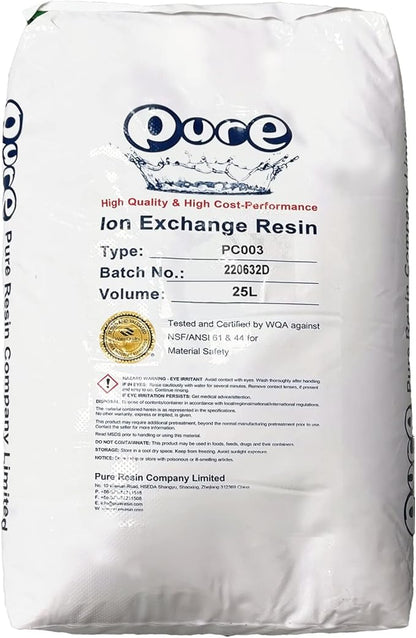 One Cubic Foot, single bag Replacement for Water Softener Ion-exchange, cation Resin 8% Crosslinked 1 Cu Ft