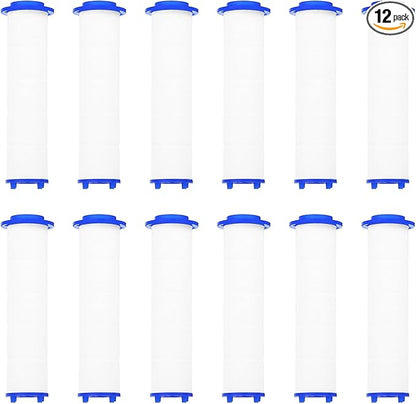 uxcell 12 Pcs Shower Head Filter 3.3 Inch PP Cotton Filter Cartridge Replacement High-Pressure Handheld Fan Shower Jet Sets