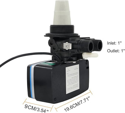 110V Time Clock Control Valve for Water Softener 9''-11'' Diameter Tank 3W Clock Control Valve Replacement with English Manual