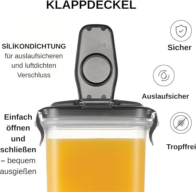 LocknLock Aqua Fridge Door Water Jug | Clear Pitcher | BPA Free Plastic Pitcher with Lid | 3 Quart Pitcher with Lid for Water, Juice, Tea & More Beverages, Gray