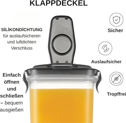 LocknLock Aqua Fridge Door Water Jug | Clear Pitcher | BPA Free Plastic Pitcher with Lid | 3 Quart Pitcher with Lid for Water, Juice, Tea & More Beverages, Gray