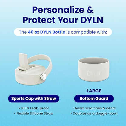 DYLN Hydrogen Water Bottle | Create Hydrating Alkaline Hydrogen-Rich Water Up to 9 pH | Vacuum Insulated Stainless Steel Water Bottle | Keeps Water Cold for 24 Hours