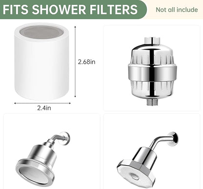 Universal Shower Filter Replacement Cartridge, 4 Pack 20 Stage Shower Head Filter for Hard Water, Microporous Pressurization High output Water Filter Compatible Similar Design, 10000 Gallons 3 Month