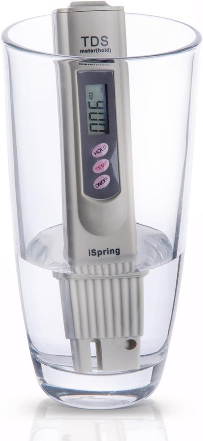 iSpring TDS 3-Button Digital Water Quality Test Meter with Temperature Test Function