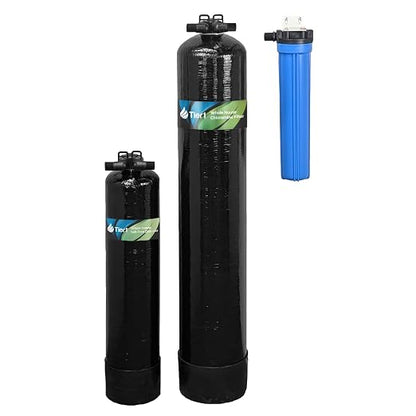 Tier1 Salt-Free Descaler & Chloramine Filter | 3-in-1 TAC Conditioner | 900,000 Gallon Capacity | Catalytic Chloramine Reduction & Sediment Pre-Filter System | Scale Prevention Softener Alternative