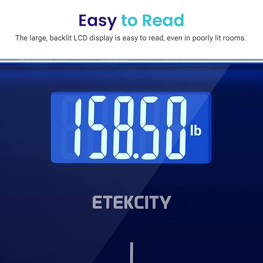 Etekcity Scale for Body Weight, Bathroom Digital Electric Scale for People, Measures Weight up to 400 lbs, Blue (Pack of 5)