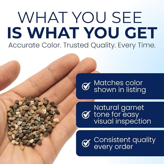 IPW Industries Inc - Water Softener Gravel - Garnet Filter Bed Media for Filter Tanks, Water Conditioners, Water Softeners and Backwashing (5 lbs, Pack of 2)