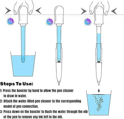 Fountain Pen Cleaning Kit,New Efficient Pen Nibs Cleaner,Suitable for Cleaning Fountain Parker,Platinum,Sailor,Pilot-4.9mm