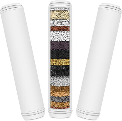 Multi-Stage Shower Filter Replacement Compatible with PWERAN Shower Filter for Fitespot shower filter For Handheld Shower Head, 3 Pack
