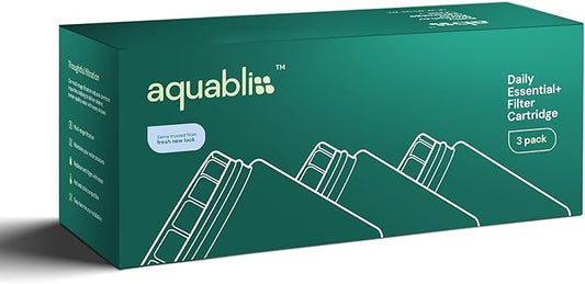 AquaBliss HD Multi Stage Shower Filter Replacement Cartridge for SF400 & SF500-48x Heavy Duty Detox Power. Kiss Itching, Breakage & Dullness Goodbye. Reduce Rust, Chlorine, Toxins. 3-Pack (SFC500)