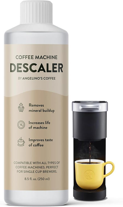 Universal Descaling Solution for Keurig, Nespresso, Breville, DeLonghi & Ninja (2 Uses) – Professional Coffee Descaler & Cleaner – Removes Limescale to Restore Flow & Temp – Odorless & Residue-Free