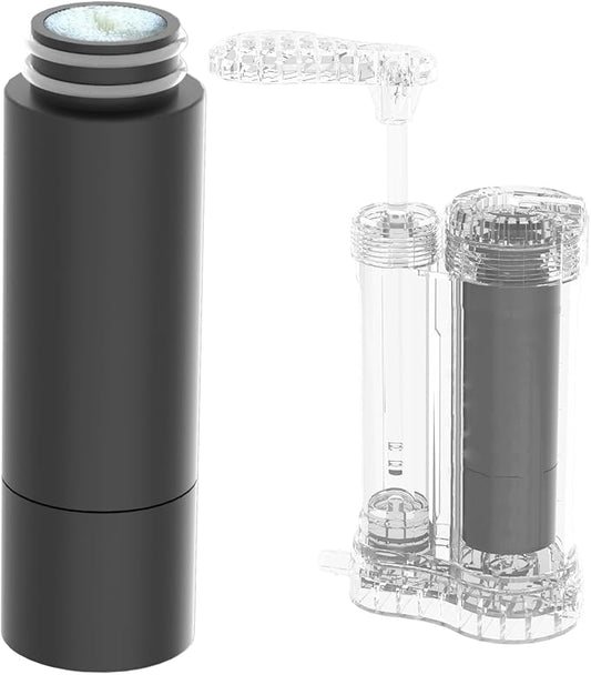 SurviMate Water Purifier Survival Pump，Replacement Cartridge，0.01 Micron 5-Stage Water Purifier System，Hand Pump Water Filter Portable Outdoor Emergency，Camping, Hiking, Backpacking