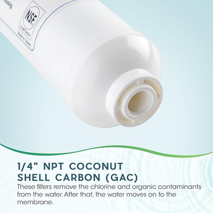 Ultima 4-Stage Water-Filter System with 50 GPD Reverse-Osmosis Membrane and FPT Connect Post Filter