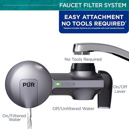 PUR Plus Faucet Mount Water Filtration System (PFM350V) and Replacement Filters (RF99996)