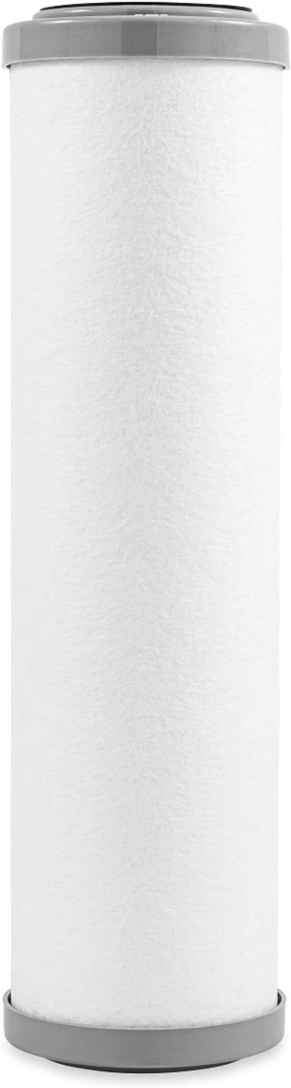 Camco Evo RV Water Filter - Features Granulated Activated Carbon for Bacteria Control & a Replaceable Premium Spun Polypropylene Filter Cartridge - Camper Essentials for Clean Drinking Water (40631)
