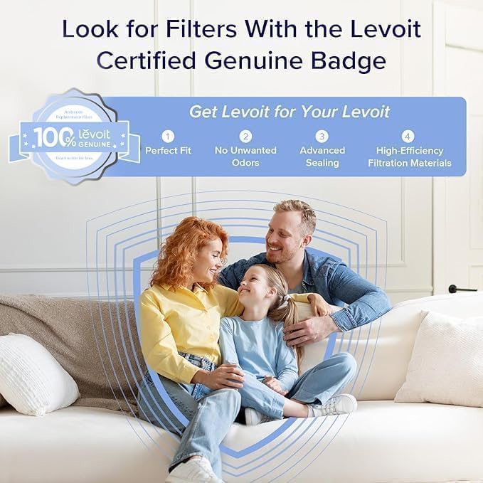 LEVOIT Genuine Vital 100S-P Air Purifier Pet Allergy Replacement Filter, Supports HEPA Sleep Mode, High-Efficiency Activated Carbon for Removal of Pet Dander, Smoke, Vital 100S-RF-PA , 1 Pack, Yellow