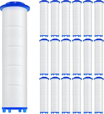 18 Pack Shower Filter Shower Head Filter PP Cotton Filter Handheld, Filter Replacement Filter Tool Suitable for Various Specifications of Shower Heads (3.74 inches)