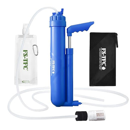 6-Stage Portable Water Filter 0.01 Micron UF and CTO Improving Tastes Water Purifier Survival Gear 1.5L/Min Fast Flow for Hiking, Camping, Travel, and Emergency Preparedness