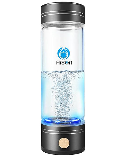 Hydrogen Water Bottle Generator Hydrogen Water Maker Machine Hydrogen Water Ionizer with SPE and PEM Technology Make Hydrogen up to 800-1500 PPB 17oz Black
