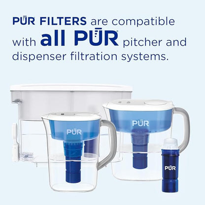 PUR PLUS 7-Cup Water Filter Pitcher with 1 Lead-Reducing PUR Plus Filter, Dishwasher Safe, Powerful Filtration, Filter Change Indicator Light, Smoke, PPT711B