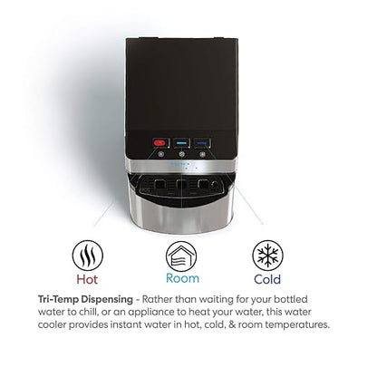 Brio Self Cleaning Bottleless Water Cooler Dispenser, UL Approved, Stainless Steel, Point of Use Drinking Water Filter, Hot, Cold, and Room Temperature