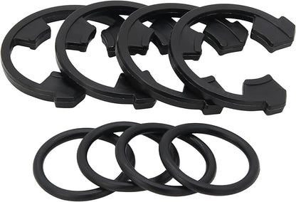 (4+4PCS) 3/4" Water Softener Clip and O-Ring Kit Compatible with GE Kenmore Eco Pure Eco Water Softener, Replace Parts for 7116713 and 7170288