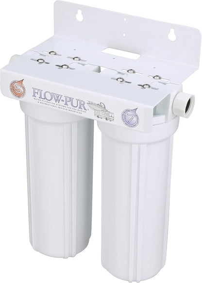 FLOW/PURWATT Watts 520022 RV/Boat Duo Exterior Water Filter with Garden Hose Fittings