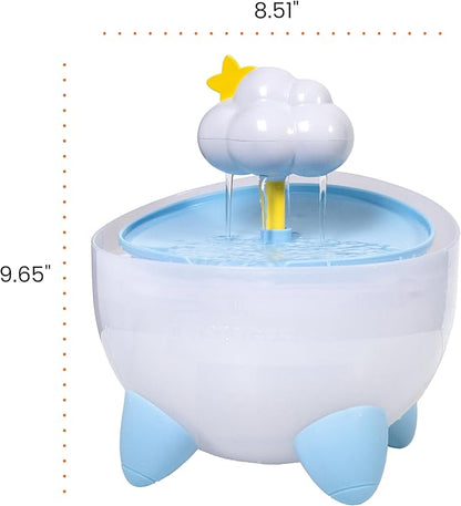 Catstages Purrfect Rain Cat Water Fountain – 2L Pet Drinking Fountain with 5-Stage Filter, Easy-to-Clean, USB Powered, Quiet Water Dispenser with Replaceable Filter