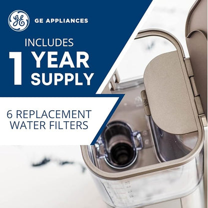 GE Appliances Replacement Carbon Coffee Filter Cartridges, 6-Pack, UNIV1CFLTR6PK, Genuine OEM Accessory for GE Appliances Coffee Makers