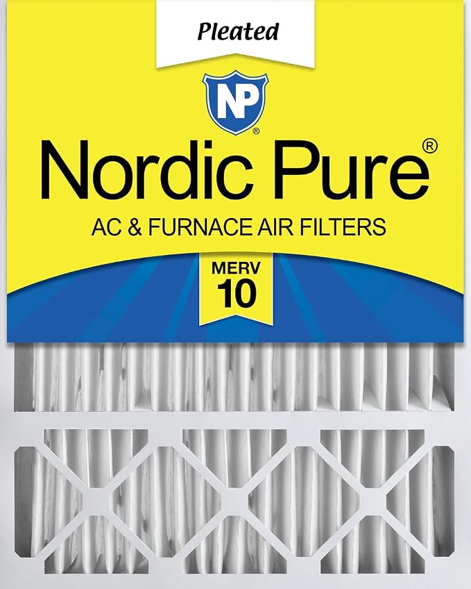 Nordic Pure 20x25x5 Honeywell/Lennox Replacement MERV 10 Air Filter 1 Pack | Actual Size: 19 7/8 x 24 7/8 x 4 3/8 Made in USA, Advanced HVAC Filtration, Mid-Sized Airborne Particles & Pet Dander