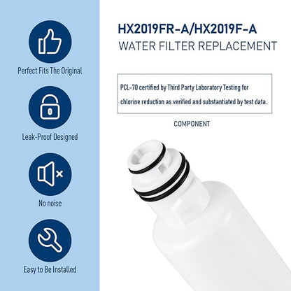 HX2019FR-A Water Filter Replacement, Compatible with Hisense HX2019FR-A, HX2019F-A, HRM260N6TSE, HRFD560SW, HRCD585BW, HRFD634BW, HRCD650BW, HRCD586TBWB and Mora MRM260N6TSE (1 Pack)