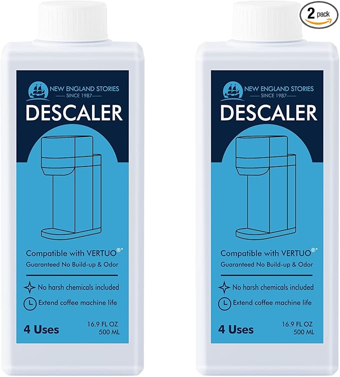 Nespresso Compatible Descaling Solution, 2 Years 8 Total Uses Descaling Kit. Effectively Remove Limescale & Mineral Build-Up. Restore Your Machine's Performance and Extend Lifespan for Perfect Coffee