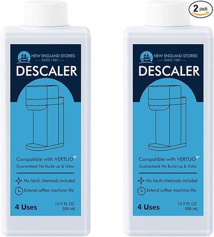 Nespresso Compatible Descaling Solution, 2 Years 8 Total Uses Descaling Kit. Effectively Remove Limescale & Mineral Build-Up. Restore Your Machine's Performance and Extend Lifespan for Perfect Coffee