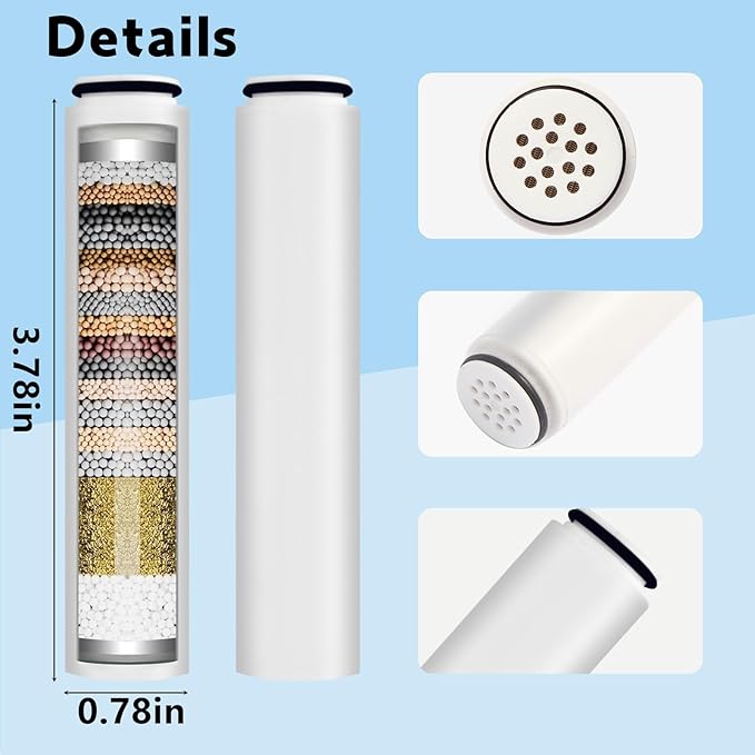 4 Pack Replacement Filters Compatible With Cobbe® Handheld Shower Head,Water Filter For Water Softening,Removes Chlorine(White)