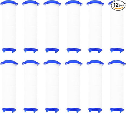 uxcell 12 Pcs Shower Head Filter 2.8 Inch PP Cotton Filter Cartridge Replacement High-Pressure Handheld Fan Shower Jet Sets