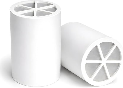 Crystal Quest Shower Filter Replacement Cartridge - Removes Chlorine and Contaminants for Cleaner Water - Durable BPA-Free - Built in the USA - Fits Crystal Quest Shower Filters [Pack of 2]