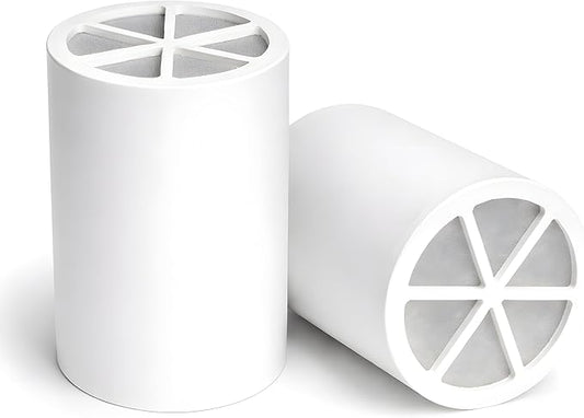 Crystal Quest Shower Filter Replacement Cartridge - Removes Chlorine and Contaminants for Cleaner Water - Durable BPA-Free - Built in the USA - Fits Crystal Quest Shower Filters [Pack of 2]