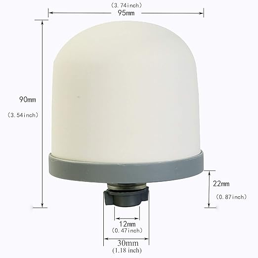 Huining Ceramic Dome Water Filter with Coconut Shell Activated Carbon, for Pre-Filtration Unit Filter Media Replacement 0.15 to 0.5 Micron Household Water Bucket Filtration System Pitcher