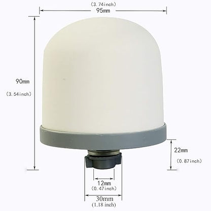 Huining Ceramic Dome Water Filter with Coconut Shell Activated Carbon, for Pre-Filtration Unit Filter Media Replacement 0.15 to 0.5 Micron Household Water Bucket Filtration System Pitcher
