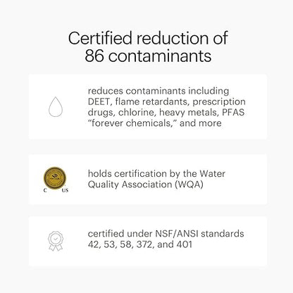 Brondell Reverse Osmosis Water Filtration System, Under Sink, WQA Certified, Designer Faucet with LED Reminder – 3-Stage Capella (RC250)