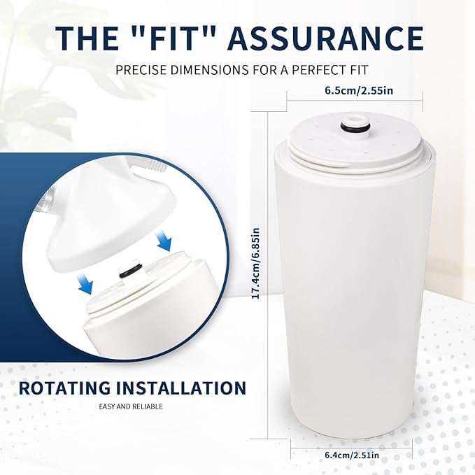 Shower Water Filter Cartridge - Compatible with Aquasana AQ-4100/4125/4105 Models (1 Pack)