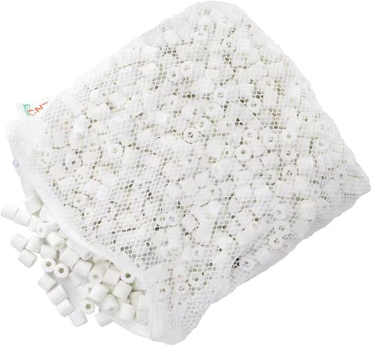 CNZ Premier Bulk Bio Ceramic Rings Filter Media for Aquarium Koi Fish Pond Reef Filter (5-lbs)