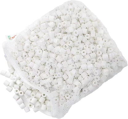 CNZ Premier Bulk Bio Ceramic Rings Filter Media for Aquarium Koi Fish Pond Reef Filter (20-lbs)