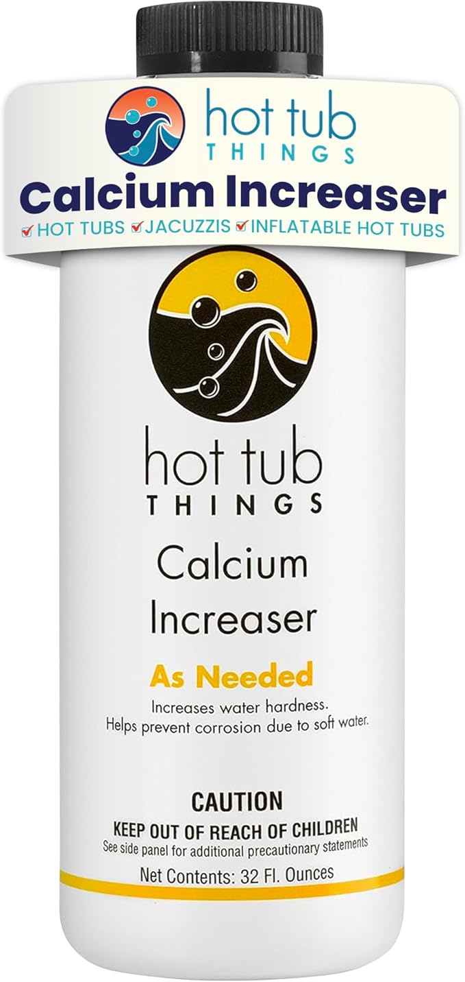 Hot Tub Things Calcium Increaser, Liquid Spa Water Hardness Booster for Hot Tub & Spa, Supports Equipment Longevity, Enhances Water Balance, Reduces Foam, Salt System Compatible, 32 oz