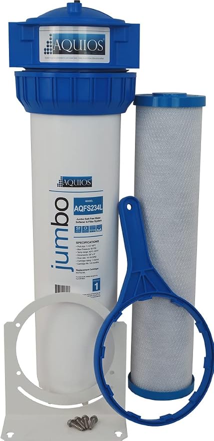 Aquios® AQFS234 Jumbo Salt Free Full House Water Softener and Filter System - New Model